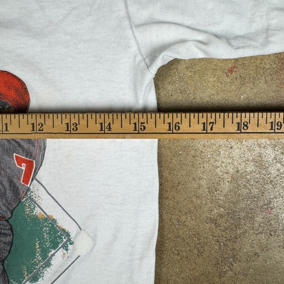 Vintage 90s Duck Head Upper Deck Baseball Tee Mens S White Single Stitch T-shirt - Picture 7 of 9